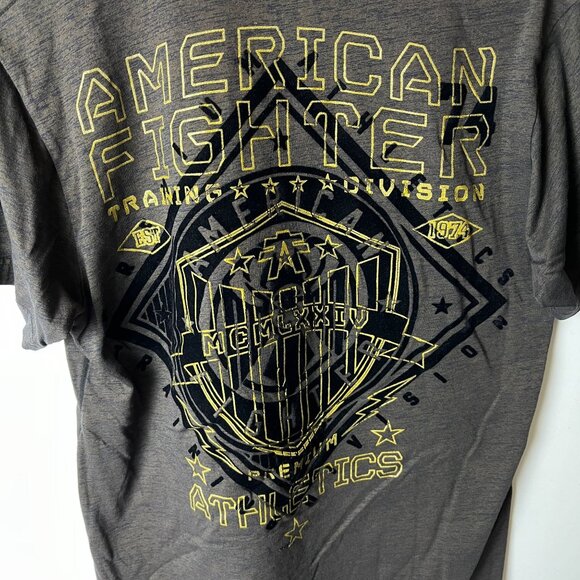 American Fighter T Shirt Small S Gray Graphic Tee - Picture 6 of 16